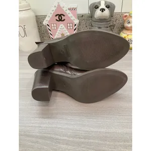 Trendsup Buffy-20 Stacked‎ Heel Side Zipper Pu Leather Brown Ankle Booties thumbnail 5