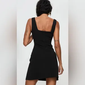 Princess Polly Black Square-Neck Mini Dress with Straps thumbnail 2
