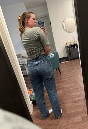 American Eagle Super High Rise Straight Jeans thumbnail 6