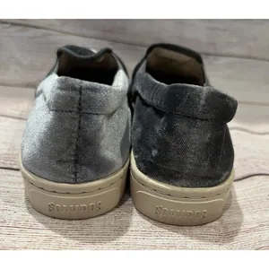 Soludos Women’s Velvet Pug Dog Slip-On Sneakers Flower Grey 7.5 thumbnail 3