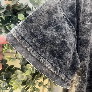 Free People Doran Velvet Grey Short Sleeve Tunic Top‎ Oversized Size Small thumbnail 10