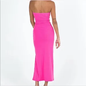 Princess Polly Panama Pink Strapless Maxi Dress Hot thumbnail 3