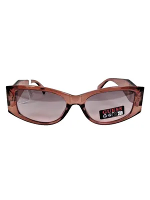 GUESS Translucent Brown Sunglasses Gold Rhinestone-Accented Logos GO00086-45B thumbnail 6