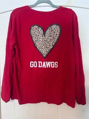 Georgia Bulldogs Women Long Sleeve Tshirt XL - Time and Tru thumbnail 3