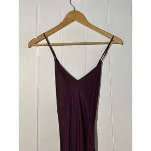 AG Adriano Goldschmied Scarlet Slip Dress XS Burgundy Cross Back Asymmetrical thumbnail 6
