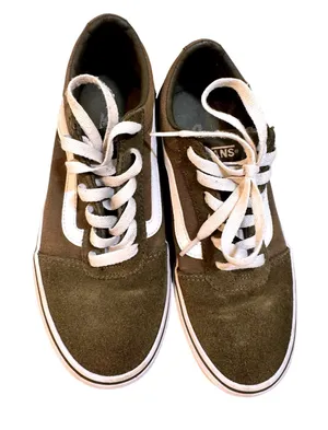 Vans Ward Low‎ Top Olive Green Suede Canvas Sneakers Womens 7 500714 thumbnail 1
