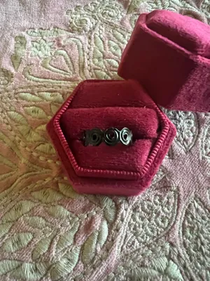 & Other Stories Women’s Stainless Steel Black Polished Finish Adjustable Ring Size 6-9 thumbnail 2