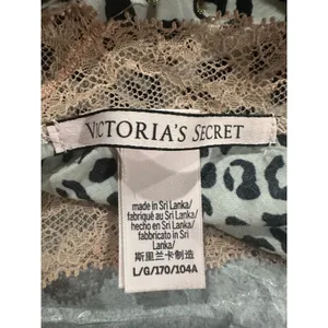 Victoria's Secret Leopard Print Lace Trim Camisole Top Gold Foil Dots Large thumbnail 6