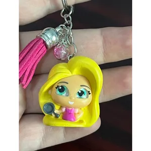 Just Play Disney Princess Keychain Lot Belle Rapunzel Fairy Godmother Tremaine thumbnail 4