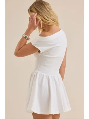 Altar’d State Alianna Mini Dress Size XS Off Shoulder Smocked Flirty Brunch Boho thumbnail 3