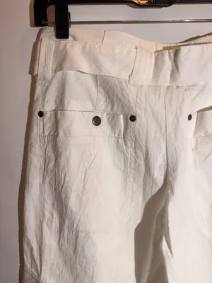 Free People Tidal Wave Cropped Cargo Culotte Pants O Ring Linen Size 0 thumbnail 9