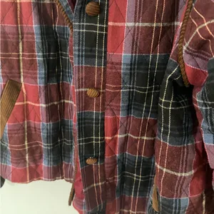 &merci Red Plaid Corduroy Collar Jacket thumbnail 7