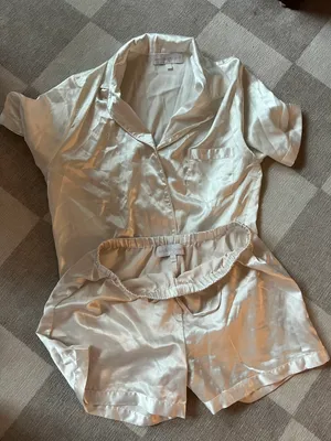 Wedding Star Silk White Pajamas thumbnail 1