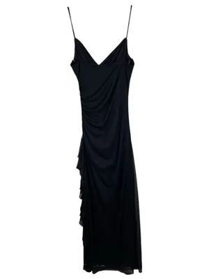 Vintage 90s Y2K City Triangles Slip Maxi Dress Size Medium Rhinestone Fairycore thumbnail 15