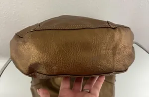 Vintage Y2K Metallic Copper Brown Studded Slouchy Hobo Shoulder Bag thumbnail 7
