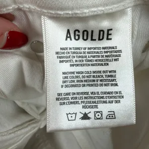Agolde 27 Toni Slim Straight Jeans White Stretch Denim A133-1085 Minimalist thumbnail 8