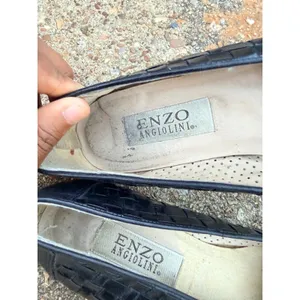 Enzo Angiolini Womens Black Woven Leather Loafer Flats Size 8M Almond Toe‎ thumbnail 7