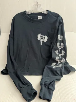 Gildan Mangy Moose Long Sleeve Cropped T Shirt thumbnail 2