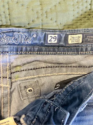Miss Me Skinny Jeans Size 29 Medium Wash Embroidered Pockets JP6103S thumbnail 8