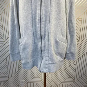 Anthropologie Pure + Good Zip Sweatshirt‎ Jacket Terry Cotton Gray Size Large thumbnail 4