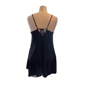 Abercrombie & Fitch Black Drop Waist Dress in Women’s Small, Tie Back , Mini thumbnail 2