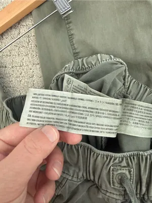Abercrombie Baggy Cargo Pull On Pants Olive Green XXS Short thumbnail 11
