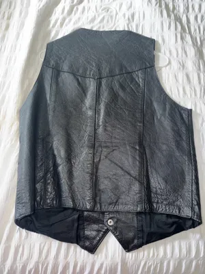 Leather Vest Black Size L thumbnail 2