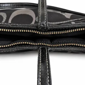 Coach Signature Black & Silver Jacquard Tote Bag – Style F20429 thumbnail 7
