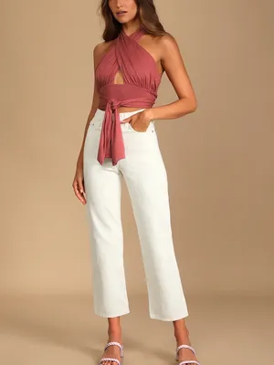 LULUS Hot Girl Summer Halter Crop Top thumbnail 2