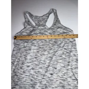 Lululemon Essential Tank Pleated‎ White Gray approximate size M/L thumbnail 3