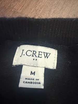 J. Crew Black Crewneck Women’s Sweater in Black Size Medium - C1-618 thumbnail 2