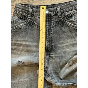 Vintage Rockies High Waist Western Jeans‎ Faded Black Distressed 26x34 Bareback thumbnail 6