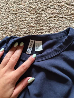 Navy H&M Long Sleeve Top thumbnail 4