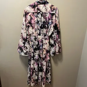 MISA Floral Boho Romantic Midi Slit Dress Flowy Garden‎ Party Whimsical Fairy SM thumbnail 5