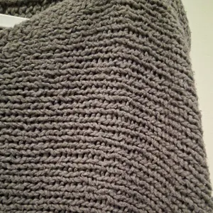Eileen Fisher Knit Sweater Gray Pullover Chunky 100% Organic Cotton women size S thumbnail 9