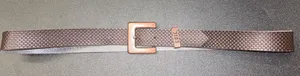 Chic Brown Textured Faux Leather Adjustable Belt Women's Size 8 thumbnail 1