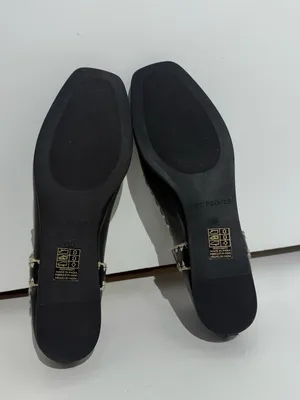 NWOB Free People Crochet Mystic Black Mary Jane Flats White Stitching Size 8.5 thumbnail 12