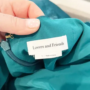 Lovers and Friends Kendall Satin Halter Open Back Sash Maxi Dress Gown Green S thumbnail 4