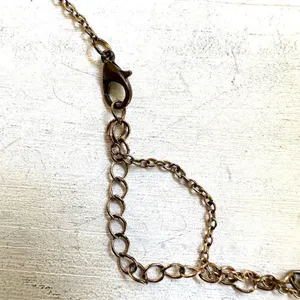 Gold tone yellow circle long chain necklace thumbnail 4