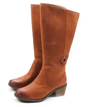 Teva Foxy Tall leather boots cognac leather size 6.5‎ thumbnail 1