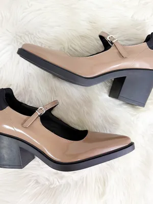 Aquatalia Casha Weatherproof Leather Mary Jane Pumps Tan Size 7 thumbnail 6