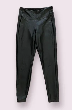 Athleta All Over Gleam Faux Leather Leggings High Rise size small thumbnail 4