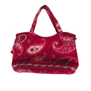 Vera‎ Bradley Handbag Womens Small Red Paisley Quilted Cotton Boho Bag thumbnail 2