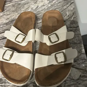 Aeropostale White Sandals with Buckles thumbnail 1