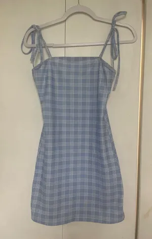 Shein Dress Checkered Blue thumbnail 1