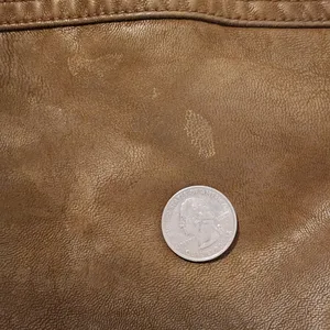 Free People Distressed Brown Faux Leather Mini Skirt Size 4 thumbnail 9