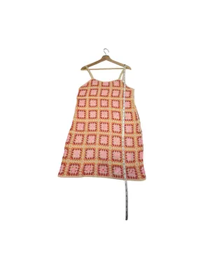 AQUA Bloomingdale’s Granny Square Crochet Mini Dress Boho Swim Coverup Small thumbnail 10