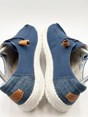 Hey Dude WENDY WASHED Navy Canvas Slip-On Loafers Size 10 thumbnail 6