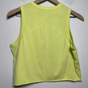 Lululemon Women Cotton Crop Tank Top 4 Electric Lemon Classic-fit Workout Gym thumbnail 5