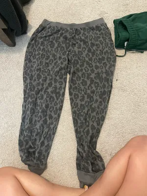 grey cheetah print sweatpants Black Size M thumbnail 1